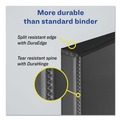 Office Jansan | Avery 09800 11 in. x 8.5 in. Sheet Size 4 in. Capacity 3 Rings Durable View Binder with DuraHinge and EZD Rings - Black image number 4
