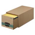  | Bankers Box 1231101 14 in. x 25.5 in. x 11.5 in. STOR/DRAWER STEEL PLUS Letter Storage Drawers - Kraft/Green (6/Carton) image number 0