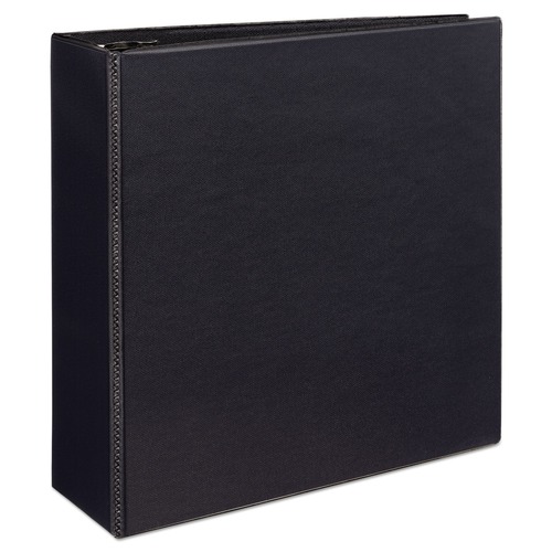 Office Jansan | Avery 09800 11 in. x 8.5 in. Sheet Size 4 in. Capacity 3 Rings Durable View Binder with DuraHinge and EZD Rings - Black image number 0