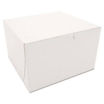 SCT 8 in. x 8 in. x 5 in. One-Piece Non-Window Paper Bakery Boxes - White (100/Carton)