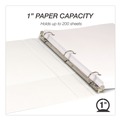 Office Jansan | Samsill I008537C 11 in. x 8.5 in. 1 in. Capacity 3 Rings Economy Round Ring View Binder - White (12/Carton) image number 1