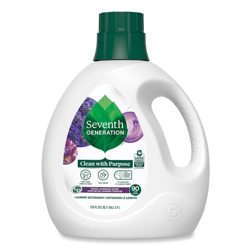 Cleaning & Janitorial Supplies | Seventh Generation 10732913450647 135 oz. Bottle Natural Liquid Laundry Detergent - Fresh Lavender (4/Carton) image number 0