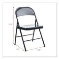 Office Chairs | Alera ALECA941 Armless Steel Folding Chair Supports Up to 275 lbs. - Black (4/Carton) image number 3