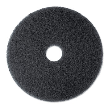 3M 19 in. Diameter Low-Speed High Productivity Floor Pads 7300 - Black (5/Carton)