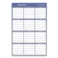Bulletin Boards | AT-A-GLANCE A1102 12-Month: Jan 2026 to Dec 2026 24 in. x 36 in. Vertical/Horizontal Erasable Quarterly/Monthly Wall Planner - White/Blue Sheets image number 0