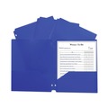 File Folders | C-Line 33935 3-Hole Punch 11 in. x 8.5 in. 2-Pocket Heavyweight Poly Portfolio Folder - Blue (25/Box) image number 1