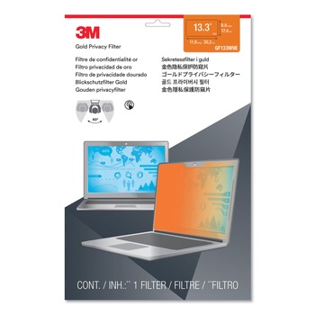 3M 16:9 Touch Compatible Privacy Filter for 13.3 in. Widescreen Laptops - Gold