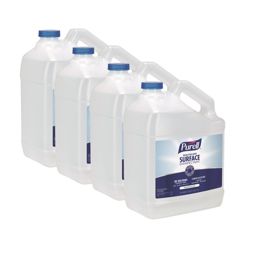 Office Jansan | PURELL 4340-04 128 oz. Bottle Fragrance-Free Healthcare Surface Disinfectant (4/Carton) image number 0