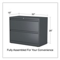  | Alera 25487 36 in. x 18.63 in. x 28 in. 2 Legal/Letter/A4/A5 Size Lateral File Drawers - Charcoal image number 6