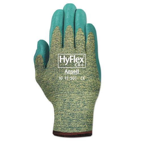 Work Gloves | AnsellPro 103367 HyFlex Medium-Duty Assembly Gloves - Size 9, Blue/Green (12-Pairs) image number 0
