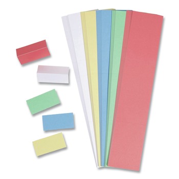 U Brands 2 in. x 1 in. Data Card Replacement - Assorted Colors (1000/Pack)