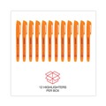 Office Jansan | Universal UNV08853 Chisel Tip Fluorescent Orange Ink Orange Barrel Pocket Highlighters (1 Dozen) image number 6