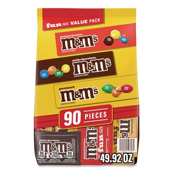 Green Rabbit 040000597964 Individually Wrapped Milk Chocolate, Peanut and Peanut Butter Fun Size Variety Pack - Assorted Flavors