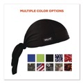 Cooling Gear | Ergodyne 12487 Chill-Its 6615 One Size Fits Most High-Performance Bandana Doo Rag with Terry Cloth Sweatband - Black image number 4