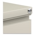 Office Filing Cabinets & Shelves | Alera ALEPBFFPY 14.96 in. x 19.29 in. x 27.75 in. 2 Legal/Letter-Size File Drawers Left or Right File Pedestal with Full-Length Pull - Putty image number 3