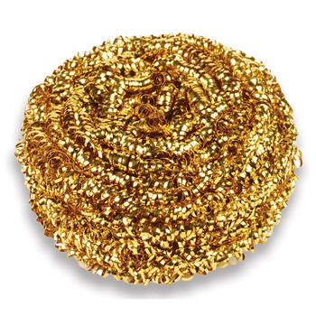 Franklin Cleaning Tech 50 g Brass Scrubber - Gold (72/Carton)