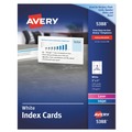 Office Jansan | Avery 05388 3 in. x 5 in. Unruled Printable Index Cards with Sure Feed - White (50 Sheets/Box) image number 0