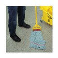 Mops | Boardwalk BWK1400LCT EchoMop with Looped-End Synthetic/Cotton Wet Mop Head - Large, Blue (12/Carton) image number 6