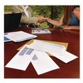 Office Jansan | Quality Park QUA24529 #9 Commercial Flap Redi-Seal Adhesive Closure 3.88 in. x 8.88 in. Double Window Redi-Seal Security-Tinted Envelope - White (500/Box) image number 5