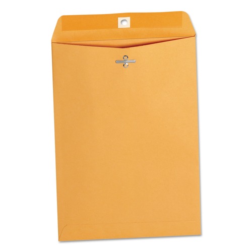 Office Jansan | Universal UNV35262 7.5 in. x 10.5 in. #75 Square Flap Gummed/Clasp Envelope - Brown Kraft (100/Box) image number 0