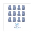 Mops | Boardwalk BWK2024B #24 Cotton/Synthetic Fiber Cut-End Standard Mop Head - Blue (12/Carton) image number 8