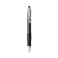 Office Jansan | BIC VLG11 BLK Velocity Easy Glide 1 mm Medium Ballpoint Pen - Black Ink/Translucent Black Barrel (1-Dozen) image number 2