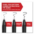 Pens | Sharpie S-Gel 2096149 S-Gel High-Performance Bold 1 mm Retractable Gel Pen - Black Ink/Barrel (1-Dozen) image number 3