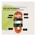 Office Electronics & Batteries | GoGreen Power GG-15100 100 ft. 13 Amps 14 AWG 3-Outlet Heavy-Duty Extension Cord - Orange image number 3