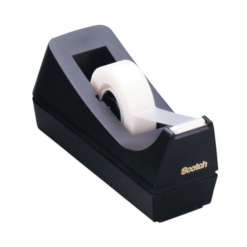 Office Jansan | Scotch C-38 1 in. Core Desktop Weighted Non-Skid Base Tape Dispenser - Black image number 0