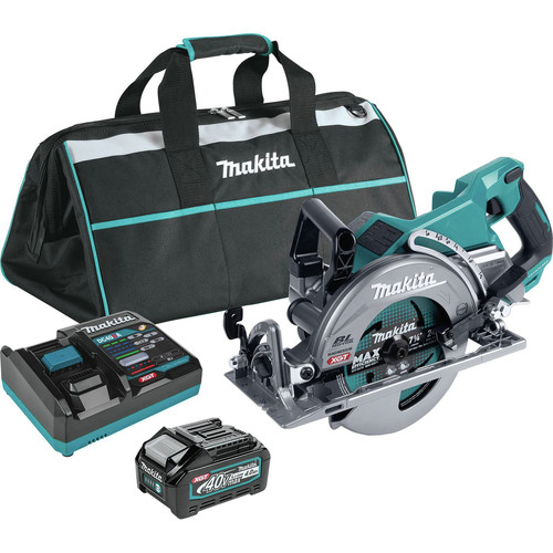 Circular Saws | Makita GSR01M1 40V max XGT Brushless Lithium-Ion 7-1/4 in. Cordless Rear Handle Circular Saw Kit (4 Ah) image number 0