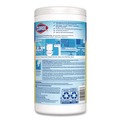 Cleaning & Janitorial Supplies | Clorox 01628 7 in. x 7.75 in. 1-Ply Bleach Free Disinfecting Cleaning Wipes - Crisp Lemon White (6/Carton) image number 3