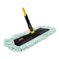 Mops | Rubbermaid Commercial HYGEN FGQ46000GR00 Microfiber Cut-End 60 in. HYGEN Dust Mop Heads With Fringe - Green image number 2