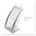  | Deflecto 693645 6.75 in. x 6.94 in. x 13.31 in. 3-Tier Literature Holder - Leaflet Size, Silver image number 6