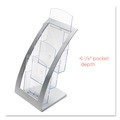 Office Jansan | Deflecto 693645 6.75 in. x 6.94 in. x 13.31 in. 3-Tier Literature Holder - Leaflet Size, Silver image number 6