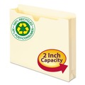 Office Jansan | Smead 75605 2 in. Expansion 100% Recycled Top Tab File Jackets - Letter, Manila (50/Box) image number 2
