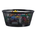 Office Jansan | Universal UNV20014 4.38 in. x 2 in. Steel Mesh Storage Dish - Jumbo, Black image number 1