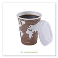 Cups and Lids | Eco-Products EP-BHC8-WAPK 8 oz. World Art Renewable and Compostable Paper Hot Cups - Brown/White (50/Pack) image number 6