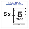 Office Jansan | Avery 11436 Index Maker 11 in. x 8.5 in. 5-Tab Print and Apply Clear Label Dividers - White/White Tabs (5/Pack) image number 1
