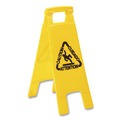  | Boardwalk 3485217 10 in. x 2 in. x 26 in. 2-Sided Site Safety Wet Floor Sign - Yellow image number 0