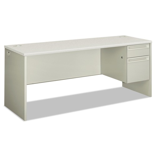 Office & Office Supplies | HON H38856R.B9.Q 38000 Series 72 in. x 24 in. x 29.5 in. Single Right Pedestal Credenza - Silver/Gray image number 0