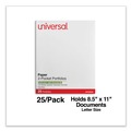 Office Jansan | Universal UNV56638EE 11 in. x 8.5 in. Embossed Leather Grain Paper 2-Pocket Portfolio - Dark Blue (25/Box) image number 1