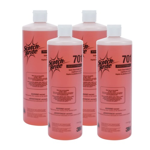 All-Purpose Cleaners | Scotch-Brite PROFESSIONAL 701 Quick Clean Griddle Liquid, 1 Qt Bottle, 4/carton image number 0