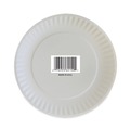 | AJM Packaging Corporation CP6OAWH 6 in. Coated Paper Plates - White (100/Pack, 12 Packs/Carton) image number 3