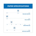 Office Jansan | Hammermill 86704 Great White 30 92 Bright 3 Hole 20 lbs. 8.5 in. x 11 in. Recycled Print Paper - White (500/Ream) image number 2