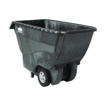 Rubbermaid Commercial 151 Gallon 1000 lbs. Capacity Plastic Structural Foam Tilt Truck - Black