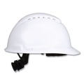 Hard Hats | 3M H-701SFV-UV SecureFit H-Series 4-Point Pressure Diffusion Ratchet Suspension H-700 Front-Brim Cap with UV Indicator Hard Hats - White image number 0