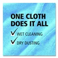 Office Jansan | Rubbermaid Commercial 1820583 16 in. x 16 in. Microfiber Cleaning Cloths - Blue (24/Pack) image number 9