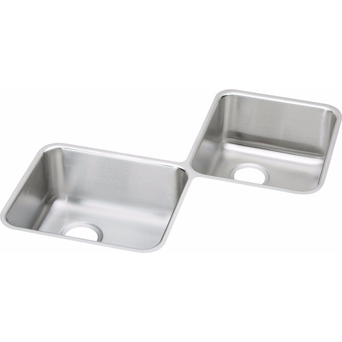 Fixtures | Elkay ELUH3232 18-Gauge Stainless Steel 32 x 32 x 7.875 in. Double Bowl Undermount Corner Kitchen Sink image number 0