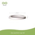 Food Trays, Containers, and Lids | Eco-Products EP-SPCLID2NFA 2 oz Vanguard Sugarcane Portion Cup Lid - White (2500/Carton) image number 1
