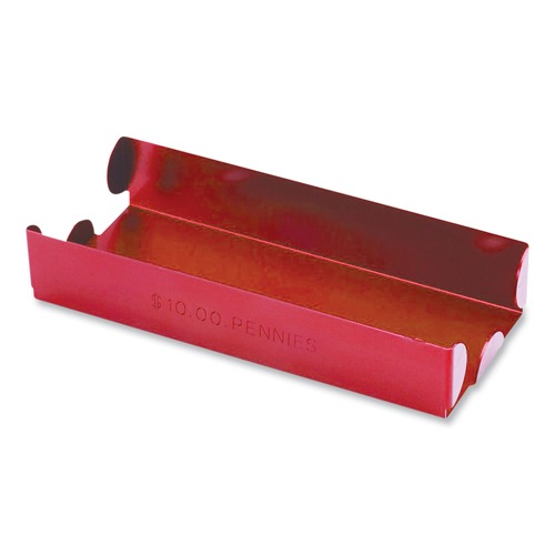 Bulk Savings Pricing 1 | CONTROLTEK 560065 3.5 in. x 10 in. x 1.75 in. Pennies Stackable Metal Coin Tray - Red image number 0